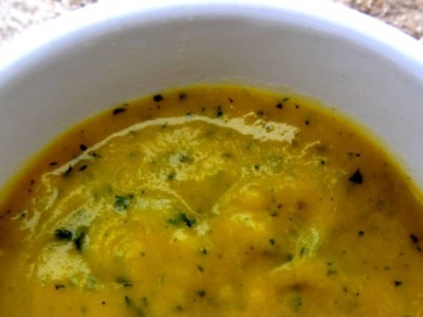 Velouté de citrouille à la coriandre