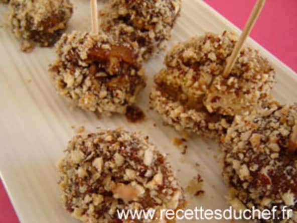 Abricots farcis au foie gras noisettes ou pistaches