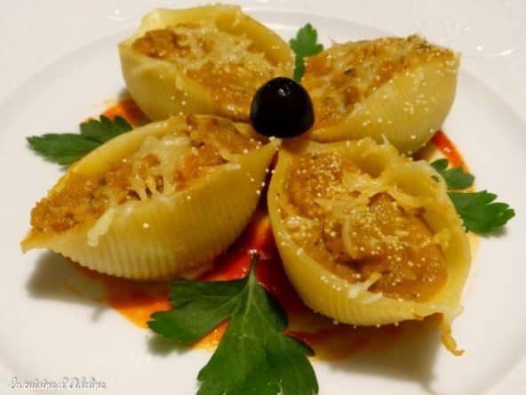 Conchiglioni farcis aux légumes