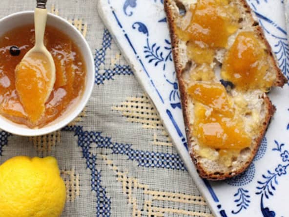Marmelade de citron et bergamote au gin