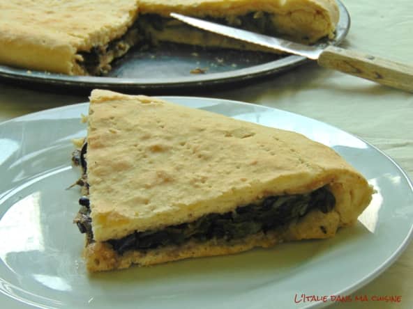 Focaccia farcie à la salade scarole