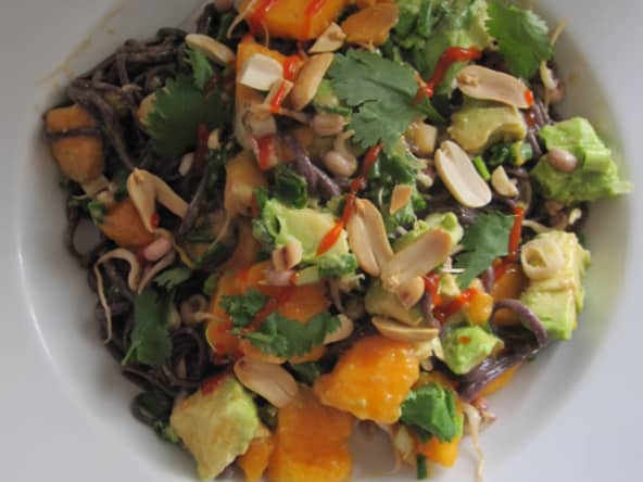 Nouilles mangue et avocat