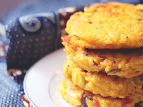 Cari au poulet revisité en galettes de riz