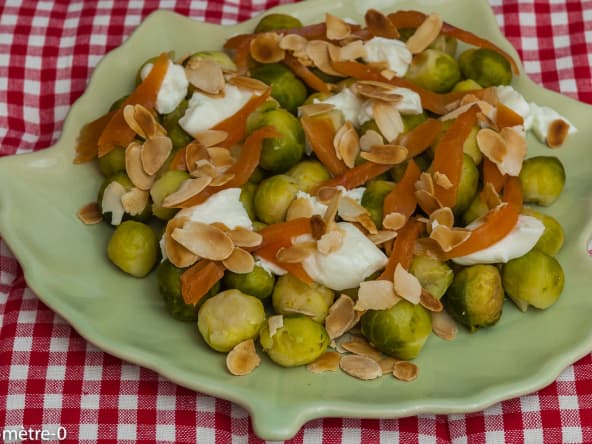 Choux de Bruxelles à la moza et à la truite