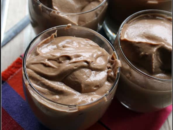 Mousse sans oeufs aux 4 chocolats