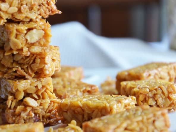 Flapjacks amandes-chocolat blanc