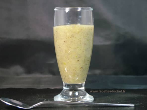 Mise en bouche verrine de poireaux et champignons