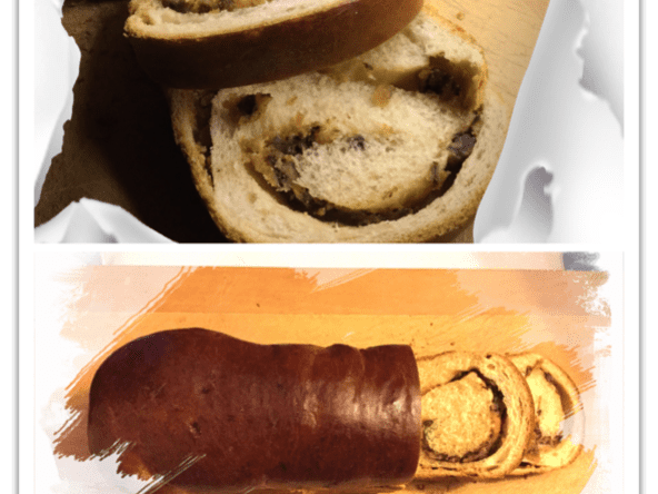 Brioche roulée au beurre de cacahuète