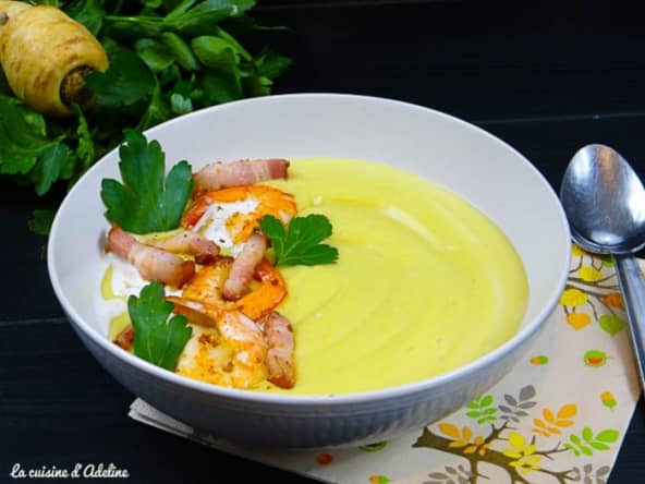 Velouté onctueux de panais, curry et coco pour une touche asiatique