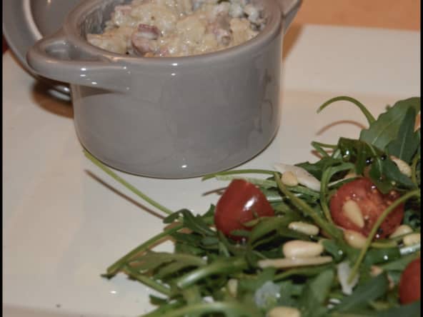 Risotto jambon champignons