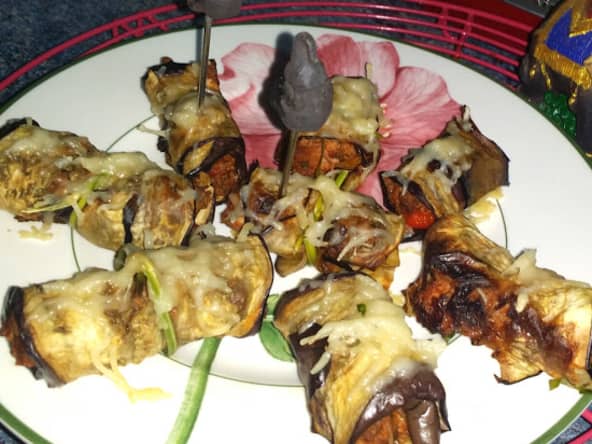 Roulés d'aubergine à la viande hachée