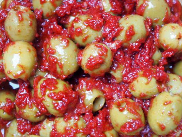 Olives vertes à la diplomate