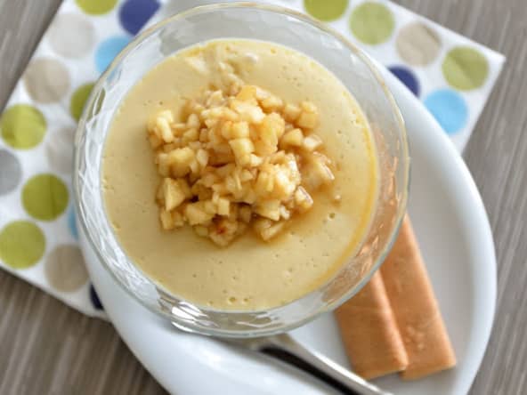 Crème au jus de pommes et sa brunoise de granny Smith