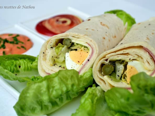 Wraps façon club et ses sauces