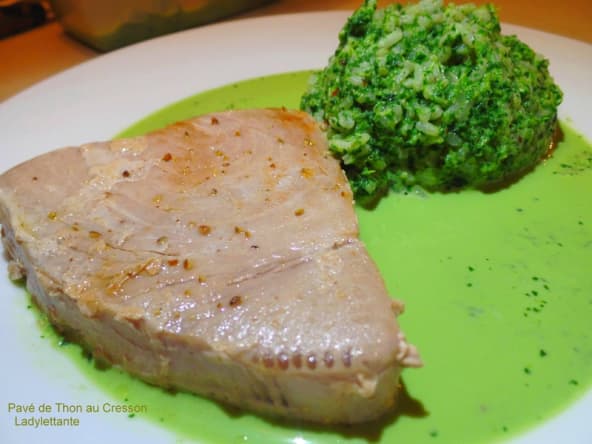 Pavés de Thon au Cresson