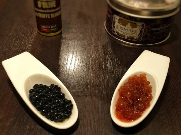 Caviar d'agar-agar végétal