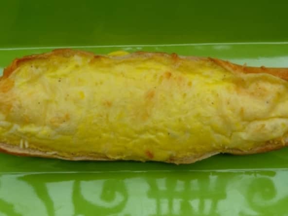 Quiche-baguette au fromage