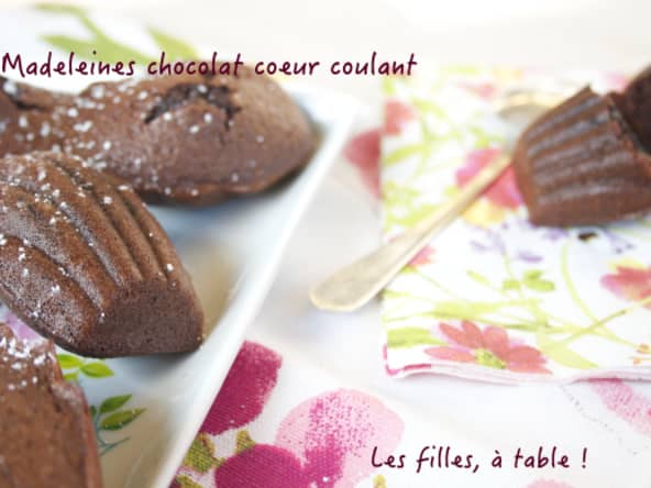 Madeleines au chocolat, coeur coulant