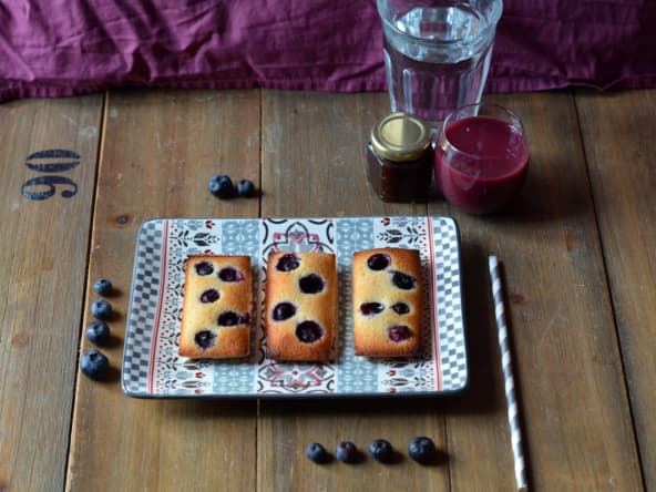 Financiers citron et myrtilles