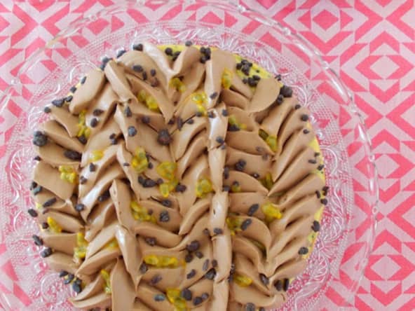 Tarte chocolat au lait passion du Chef Pâtissier Carl Marletti