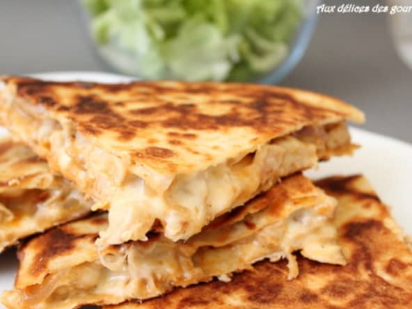 Quesadillas au poulet sauce bbq
