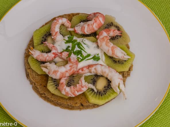 Blinis Kiwi langoustines