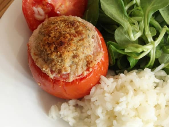 Tomates farcies à l'ancienne, à la viande de porc