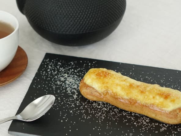 Éclairs pomme crème brûlée