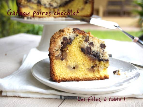 Gâteau poires chocolat et fève tonka