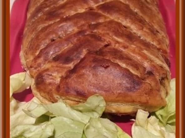 Tresse feuilletée au poulet et brocolis