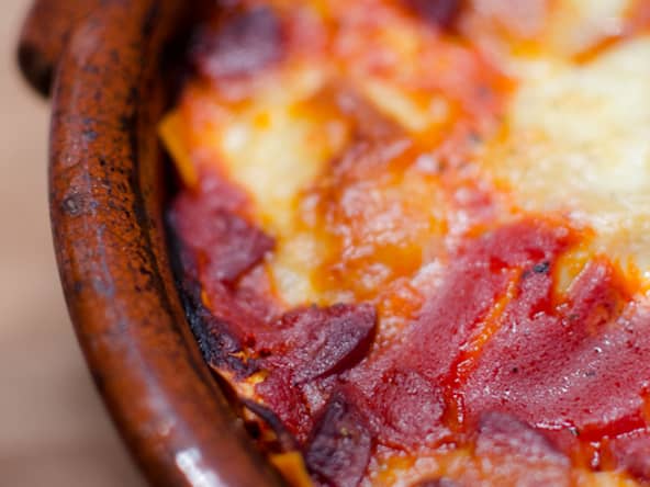 Lasagnes mozzarella et chorizo