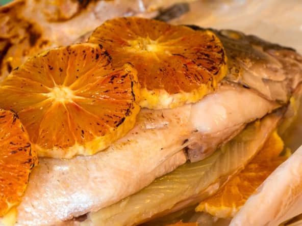 Dorade en papillote fenouil et orange