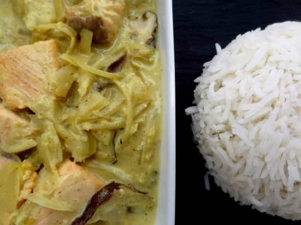 Curry thaï aux deux poissons