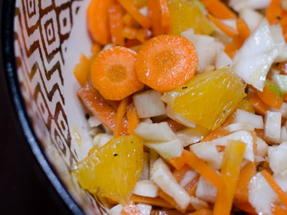 Salade orientale au fenouil et aux carottes