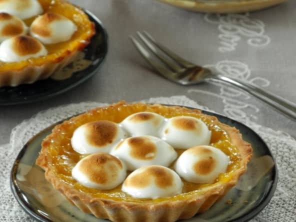 Tartelette à l’orange sanguine meringuée