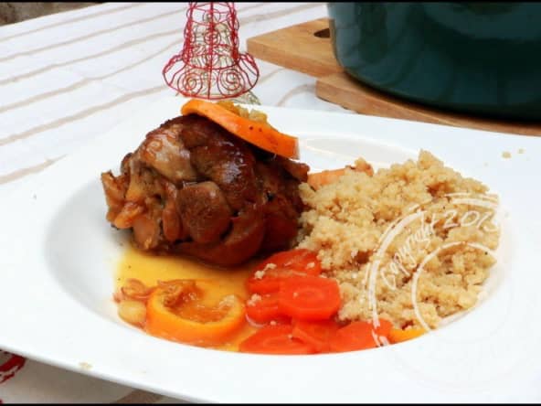 Souris d’agneau confites au miel à l'orange et romarin