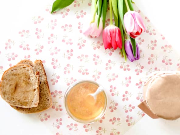 Gelée de pommes à l’eau de rose
