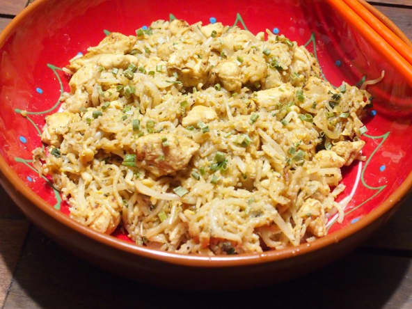 Pad thaï au poulet