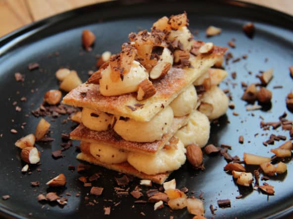 Lasagnes croustillantes poire chocolat