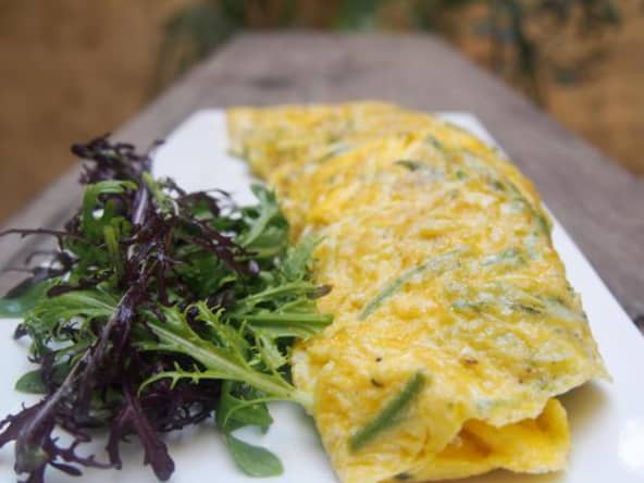 Omelette aux asperges sauvages