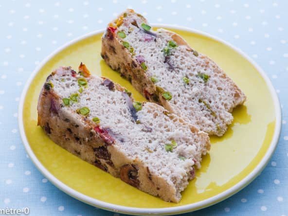 Pain aux légumes et au lard