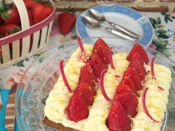 La tarte aux citrons et aux fraises