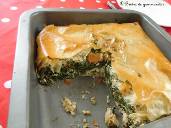 Tourte aux épinards et fromage de chèvre
