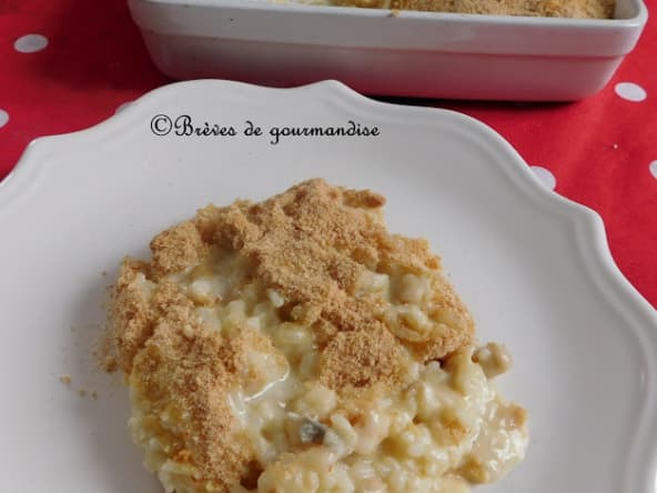 Risotto gratiné aux pois chiches et gorgonzola