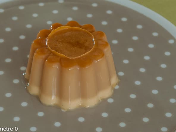 Flanby vanille avec du lait entier