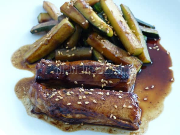 Filets de lapin et courgette à l'asiatique