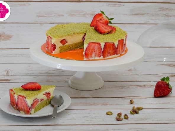 Fraisier à la pistache