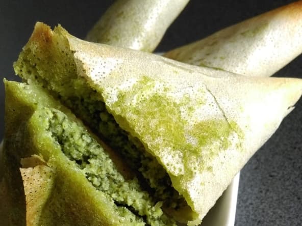 Samoussa aux épinards et au poulet