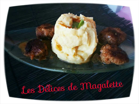 Purée et Boulettes de Viande Maison