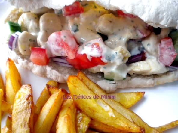 Chawarma de poulet à la libanaise et sauce tarator